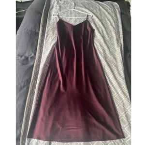Dynamite Burgundy Satin Slip Dress -S